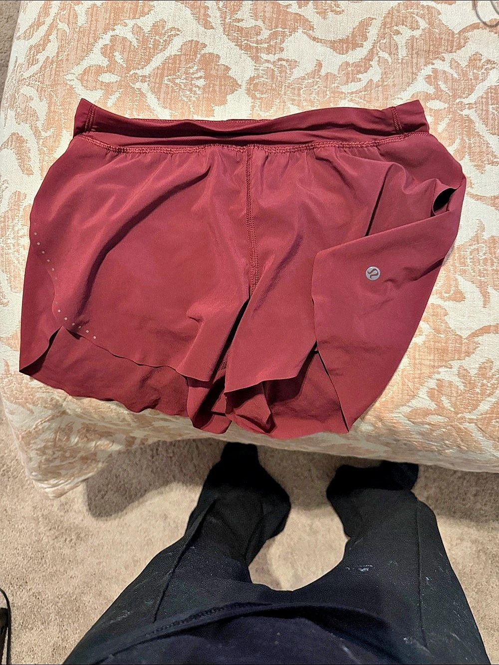 Lululemon Hotty Hot Short Burgundy Athletic Shorts